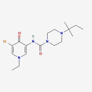 molecular formula C17H27BrN4O2 B7015905 N-(5-bromo-1-ethyl-4-oxopyridin-3-yl)-4-(2-methylbutan-2-yl)piperazine-1-carboxamide 