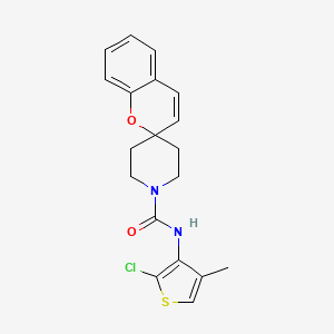 molecular formula C19H19ClN2O2S B7015960 N-(2-chloro-4-methylthiophen-3-yl)spiro[chromene-2,4'-piperidine]-1'-carboxamide 