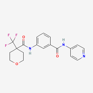 molecular formula C19H18F3N3O3 B7016007 N-[3-(pyridin-4-ylcarbamoyl)phenyl]-4-(trifluoromethyl)oxane-4-carboxamide 