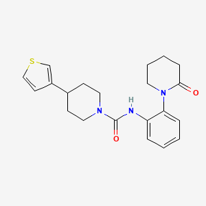 molecular formula C21H25N3O2S B7016021 N-[2-(2-oxopiperidin-1-yl)phenyl]-4-thiophen-3-ylpiperidine-1-carboxamide 