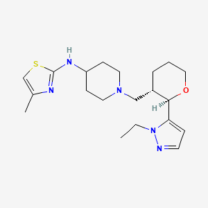 molecular formula C20H31N5OS B7016070 N-[1-[[(2R,3S)-2-(2-ethylpyrazol-3-yl)oxan-3-yl]methyl]piperidin-4-yl]-4-methyl-1,3-thiazol-2-amine 