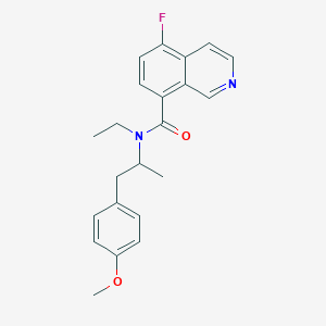 molecular formula C22H23FN2O2 B7016206 N-ethyl-5-fluoro-N-[1-(4-methoxyphenyl)propan-2-yl]isoquinoline-8-carboxamide 