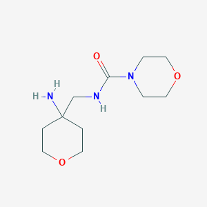 molecular formula C11H21N3O3 B7016352 N-[(4-aminooxan-4-yl)methyl]morpholine-4-carboxamide 