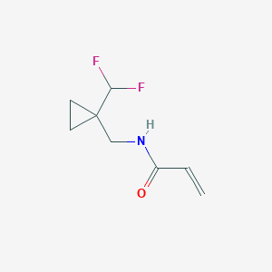 molecular formula C8H11F2NO B7016374 N-[[1-(difluoromethyl)cyclopropyl]methyl]prop-2-enamide 