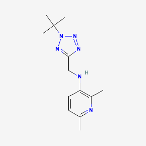 molecular formula C13H20N6 B7016380 N-[(2-tert-butyltetrazol-5-yl)methyl]-2,6-dimethylpyridin-3-amine 