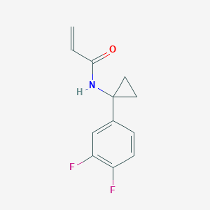 molecular formula C12H11F2NO B7016456 N-[1-(3,4-difluorophenyl)cyclopropyl]prop-2-enamide 