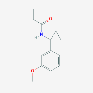 molecular formula C13H15NO2 B7016469 N-[1-(3-methoxyphenyl)cyclopropyl]prop-2-enamide 