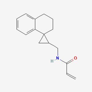 molecular formula C16H19NO B7016474 N-({3',4'-dihydro-2'H-spiro[cyclopropane-1,1'-naphthalen]-3-yl}methyl)prop-2-enamide 
