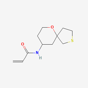 molecular formula C11H17NO2S B7016482 N-{6-oxa-2-thiaspiro[4.5]decan-9-yl}prop-2-enamide 
