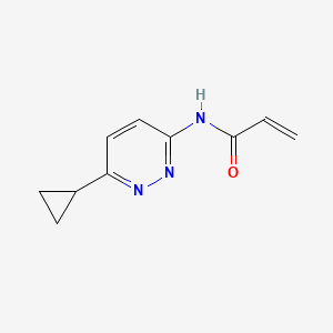 molecular formula C10H11N3O B7016485 N-(6-cyclopropylpyridazin-3-yl)prop-2-enamide 