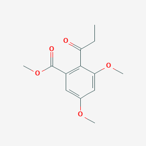 molecular formula C13H16O5 B070166 Methyl 3,5-dimethoxy-2-propanoylbenzoate CAS No. 175278-05-4