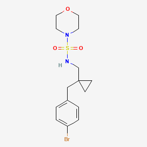 molecular formula C15H21BrN2O3S B7016961 N-[[1-[(4-bromophenyl)methyl]cyclopropyl]methyl]morpholine-4-sulfonamide 