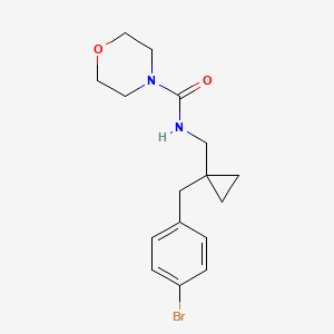 molecular formula C16H21BrN2O2 B7016999 N-[[1-[(4-bromophenyl)methyl]cyclopropyl]methyl]morpholine-4-carboxamide 
