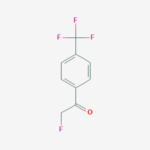 molecular formula C9H6F4O B070170 Ethanone, 2-fluoro-1-[4-(trifluoromethyl)phenyl]- (9CI) CAS No. 186297-56-3