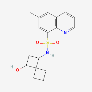 molecular formula C17H20N2O3S B7017036 N-(3-hydroxyspiro[3.3]heptan-1-yl)-6-methylquinoline-8-sulfonamide 
