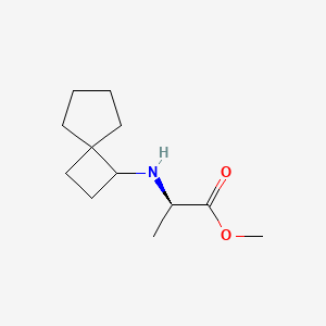 molecular formula C12H21NO2 B7017126 methyl (2R)-2-(spiro[3.4]octan-3-ylamino)propanoate 