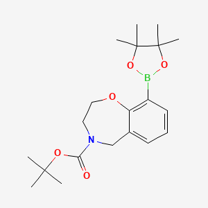 molecular formula C20H30BNO5 B7017135 tert-Butyl 9-(tetramethyl-1,3,2-dioxaborolan-2-yl)-2,3,4,5-tetrahydro-1,4-benzoxazepine-4-carboxylate 