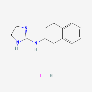 molecular formula C13H18IN3 B7017188 N-(1,2,3,4-tetrahydronaphthalen-2-yl)-4,5-dihydro-1H-imidazol-2-amine;hydroiodide 