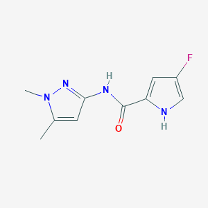 molecular formula C10H11FN4O B7017229 N-(1,5-dimethylpyrazol-3-yl)-4-fluoro-1H-pyrrole-2-carboxamide 