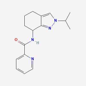 molecular formula C16H20N4O B7017316 N-(2-propan-2-yl-4,5,6,7-tetrahydroindazol-7-yl)pyridine-2-carboxamide 