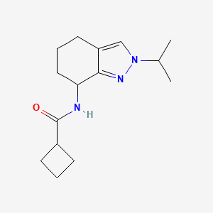 molecular formula C15H23N3O B7017321 N-(2-propan-2-yl-4,5,6,7-tetrahydroindazol-7-yl)cyclobutanecarboxamide 