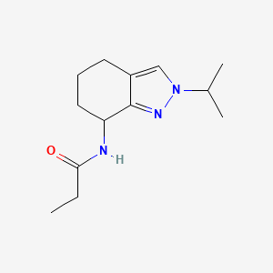 molecular formula C13H21N3O B7017333 N-(2-propan-2-yl-4,5,6,7-tetrahydroindazol-7-yl)propanamide 