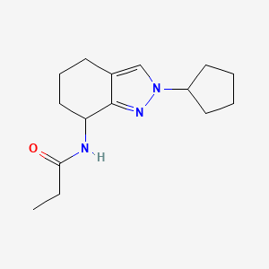 molecular formula C15H23N3O B7017341 N-(2-cyclopentyl-4,5,6,7-tetrahydroindazol-7-yl)propanamide 