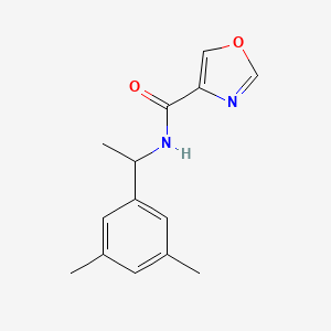 molecular formula C14H16N2O2 B7017673 N-[1-(3,5-dimethylphenyl)ethyl]-1,3-oxazole-4-carboxamide 
