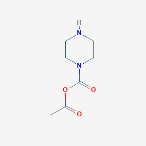 molecular formula C7H12N2O3 B070177 1-Acetoxycarbonylpiperazine CAS No. 180031-13-4