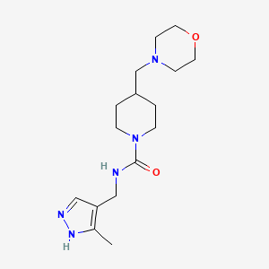 molecular formula C16H27N5O2 B7017746 N-[(5-methyl-1H-pyrazol-4-yl)methyl]-4-(morpholin-4-ylmethyl)piperidine-1-carboxamide 