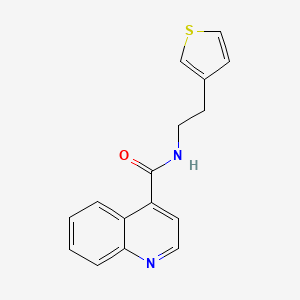 molecular formula C16H14N2OS B7017788 N-(2-thiophen-3-ylethyl)quinoline-4-carboxamide 