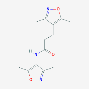 molecular formula C13H17N3O3 B7018154 N,3-bis(3,5-dimethyl-1,2-oxazol-4-yl)propanamide 