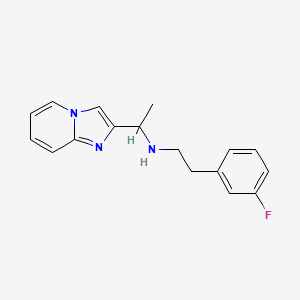 molecular formula C17H18FN3 B7018192 N-[2-(3-fluorophenyl)ethyl]-1-imidazo[1,2-a]pyridin-2-ylethanamine 