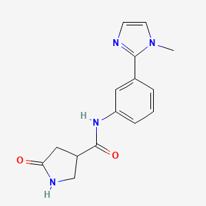 molecular formula C15H16N4O2 B7018244 N-[3-(1-methylimidazol-2-yl)phenyl]-5-oxopyrrolidine-3-carboxamide 