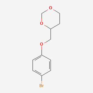 molecular formula C11H13BrO3 B7018310 4-[(4-Bromophenoxy)methyl]-1,3-dioxane 