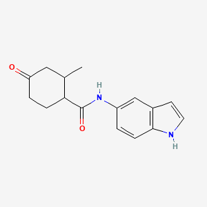 molecular formula C16H18N2O2 B7018367 N-(1H-indol-5-yl)-2-methyl-4-oxocyclohexane-1-carboxamide 
