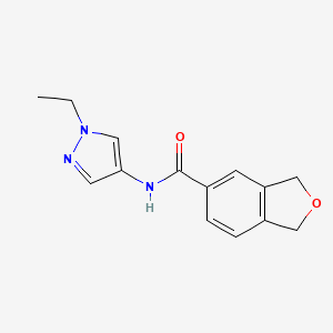 molecular formula C14H15N3O2 B7018504 N-(1-ethylpyrazol-4-yl)-1,3-dihydro-2-benzofuran-5-carboxamide 