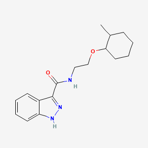 molecular formula C17H23N3O2 B7018511 N-[2-(2-methylcyclohexyl)oxyethyl]-1H-indazole-3-carboxamide 