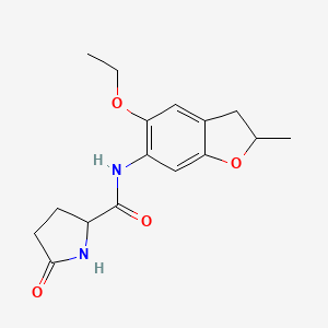 molecular formula C16H20N2O4 B7018602 N-(5-ethoxy-2-methyl-2,3-dihydro-1-benzofuran-6-yl)-5-oxopyrrolidine-2-carboxamide 