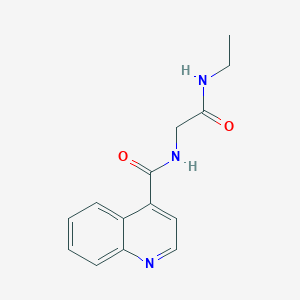 molecular formula C14H15N3O2 B7018709 N-[2-(ethylamino)-2-oxoethyl]quinoline-4-carboxamide 