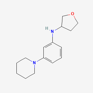 molecular formula C15H22N2O B7018960 N-(3-piperidin-1-ylphenyl)oxolan-3-amine 