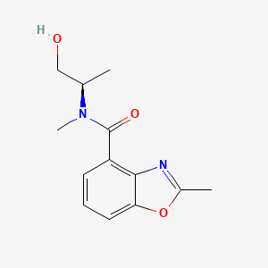molecular formula C13H16N2O3 B7018980 N-[(2R)-1-hydroxypropan-2-yl]-N,2-dimethyl-1,3-benzoxazole-4-carboxamide 