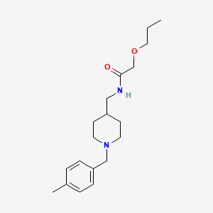 molecular formula C19H30N2O2 B7019073 N-[[1-[(4-methylphenyl)methyl]piperidin-4-yl]methyl]-2-propoxyacetamide 