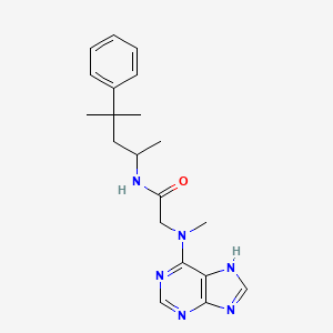 molecular formula C20H26N6O B7019105 N-(4-methyl-4-phenylpentan-2-yl)-2-[methyl(7H-purin-6-yl)amino]acetamide 