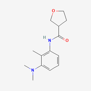 molecular formula C14H20N2O2 B7019151 N-[3-(dimethylamino)-2-methylphenyl]oxolane-3-carboxamide 