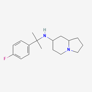 molecular formula C17H25FN2 B7019277 N-[2-(4-fluorophenyl)propan-2-yl]-1,2,3,5,6,7,8,8a-octahydroindolizin-7-amine 
