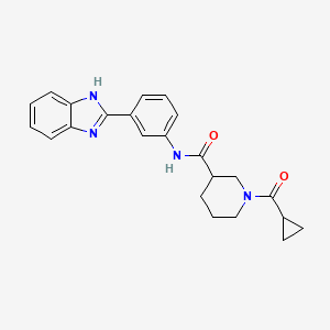 molecular formula C23H24N4O2 B7019362 N-[3-(1H-benzimidazol-2-yl)phenyl]-1-(cyclopropanecarbonyl)piperidine-3-carboxamide 