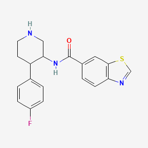 molecular formula C19H18FN3OS B7019371 N-[4-(4-fluorophenyl)piperidin-3-yl]-1,3-benzothiazole-6-carboxamide 