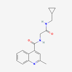 molecular formula C17H19N3O2 B7019433 N-[2-(cyclopropylmethylamino)-2-oxoethyl]-2-methylquinoline-4-carboxamide 