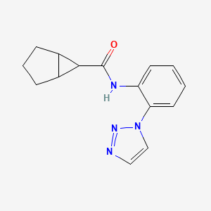 molecular formula C15H16N4O B7019477 N-[2-(triazol-1-yl)phenyl]bicyclo[3.1.0]hexane-6-carboxamide 